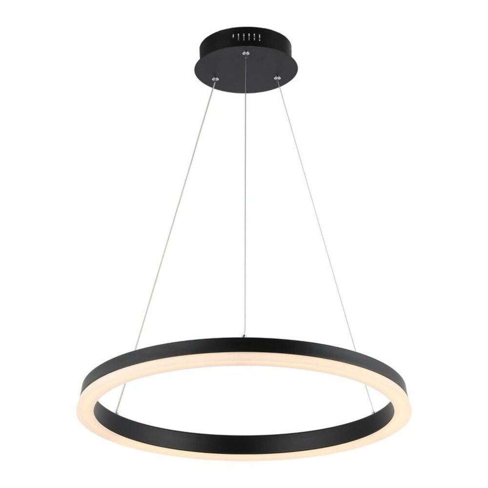 23.5" 1-Light Baxter Modern Contemporary LED Hoop Pendant Black - ETL